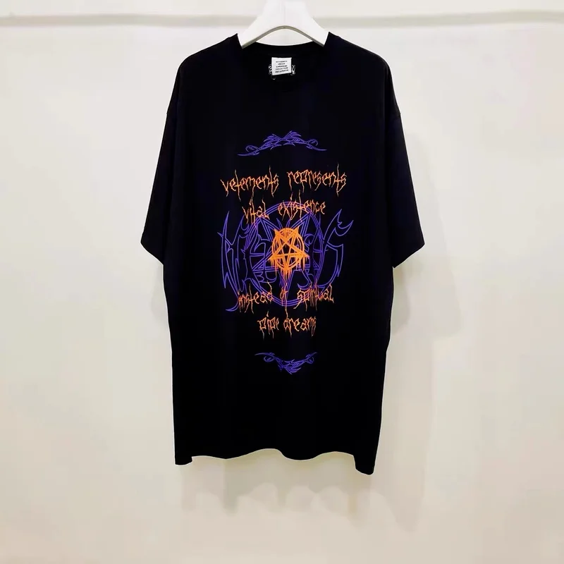 

New Vetements T Shirt Men Women High Qualiy Embroidered Logo Oversize Spring Summer Vetements Tshirts