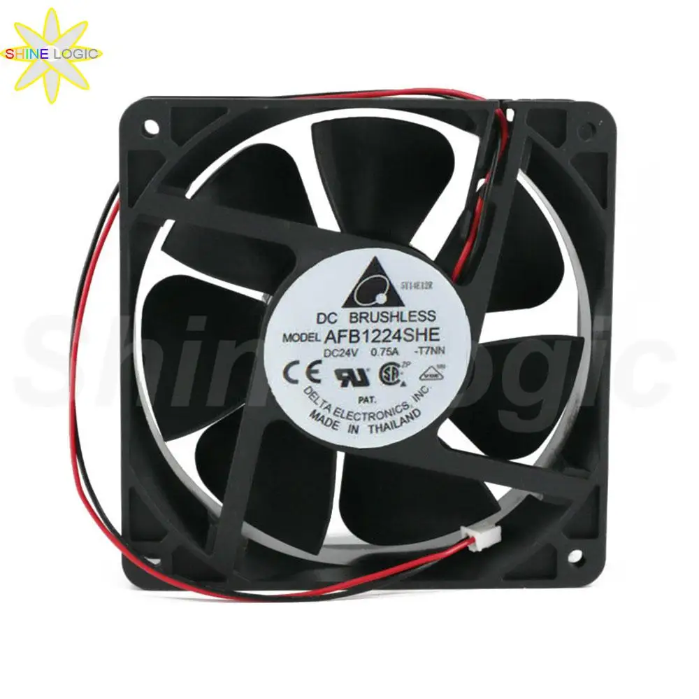 

1PCS Brand New For DELTA AFB1224SHE DC24V 0.75A 120*120*38MM 12038 2Pin DC BRUSHLESS Inverter System Cooling Fang Fan