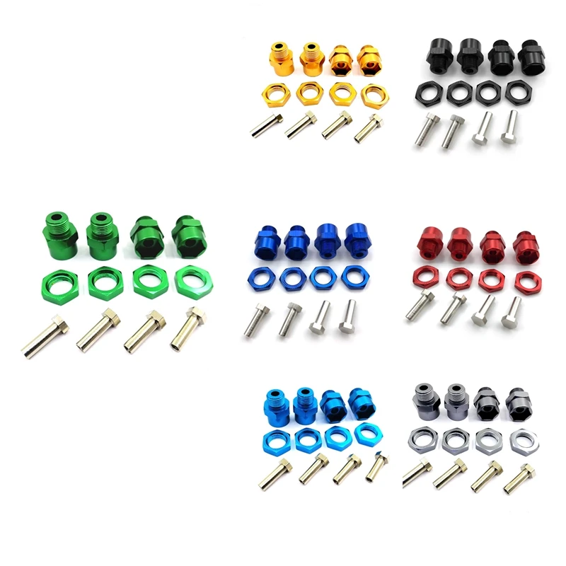 

12mm Turn 17mm Extension Wheel Hex Hub Adapter for HSP 1/10 RC Car Buggy Bigfoot Truck Can Use 1/8 Tires