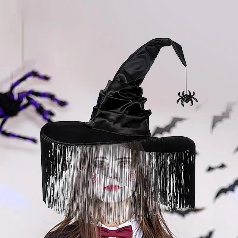 Wizard kapelusz z szerokim rondem szpiczasty czarodziej na Halloween Masquerade przebranie karnawał akcesoria dla kobiet