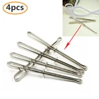 4 шт. Нержавеющаясталь привел зажимы эластичный пояс носить Веревка Инструмент для плетения сумка Обёрточная бумага веревка носить швейная фурнитура 5BB5752