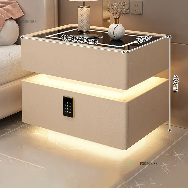 Американские умные тумбочки из массива дерева простая современная мебель для