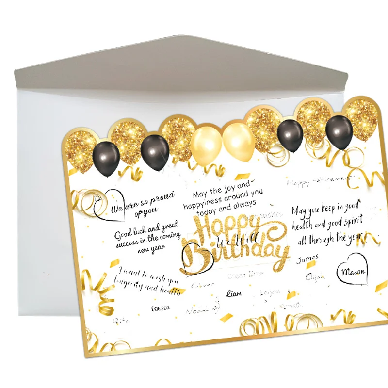 Новый гигантский юбилейный альбом на день рождения с черным золотом памятная