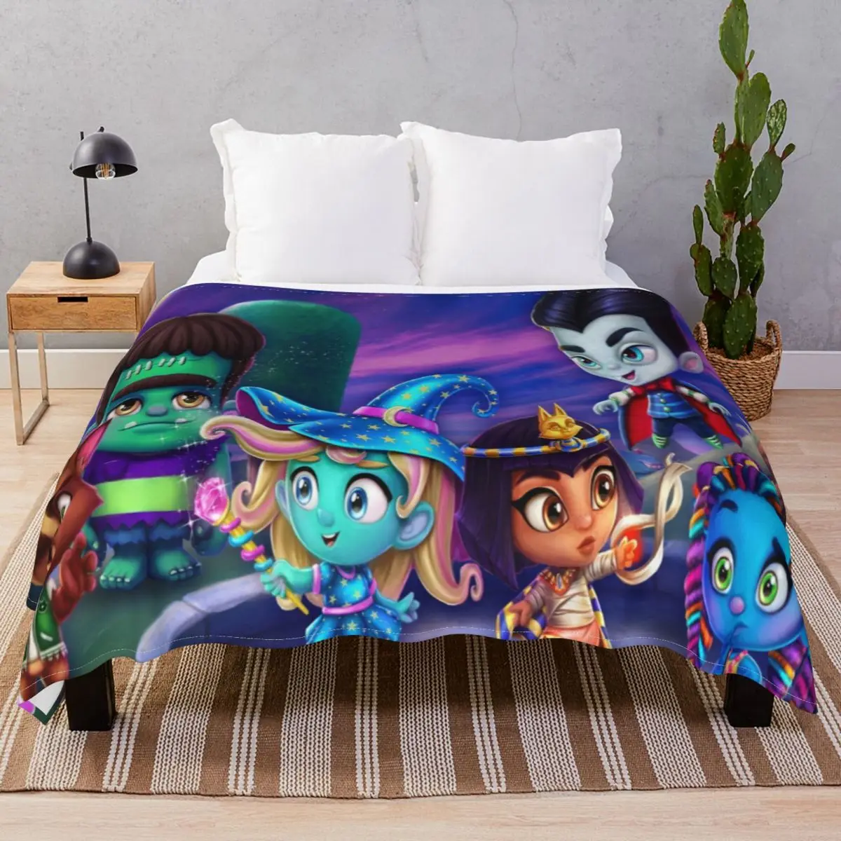 Super Monsters Blankets Flannel Textile Decor Multifunction Throw Blanket for Bed Home Couch Travel Cinema