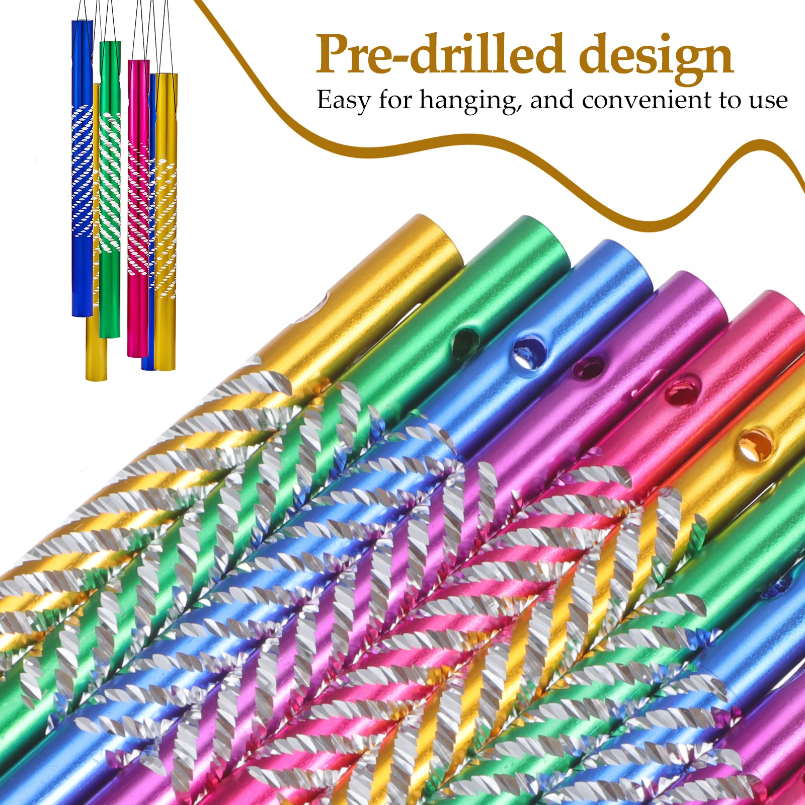 Колокольчики для ветра ROSENICE, алюминиевые, набор из 50 штук музыка ветра