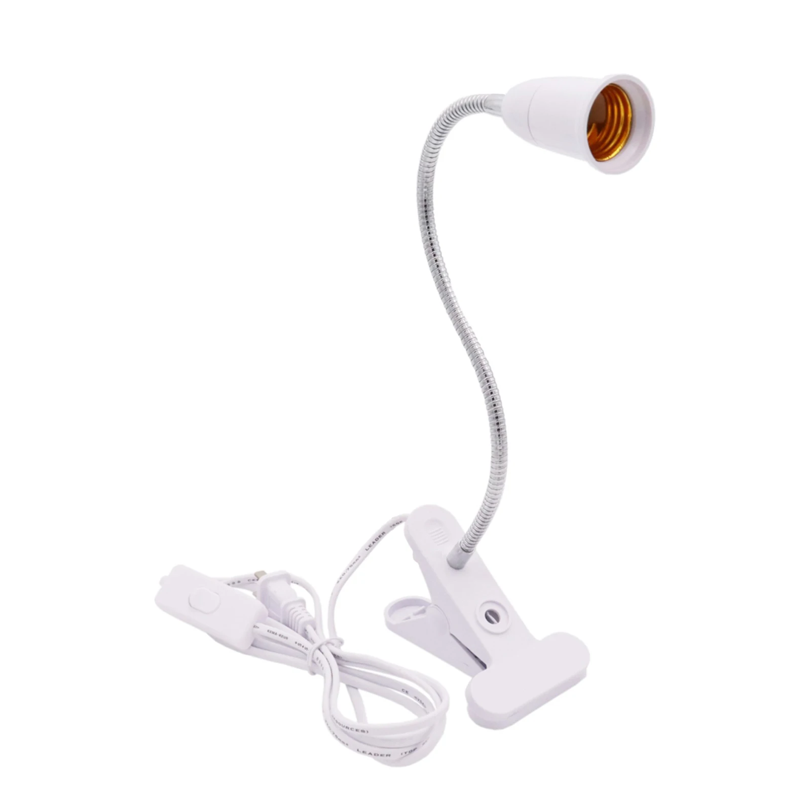 

LED Lamp Bulb Holder 360 Degrees Bending Angle Desk Lamp Plant Light Screw Bulb Clip Apply to E27 Type Bulbs