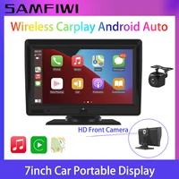 7inch hd 1080 carplay tablet car touch screen front back rear camera voice control car portable android radio multimedia blueto