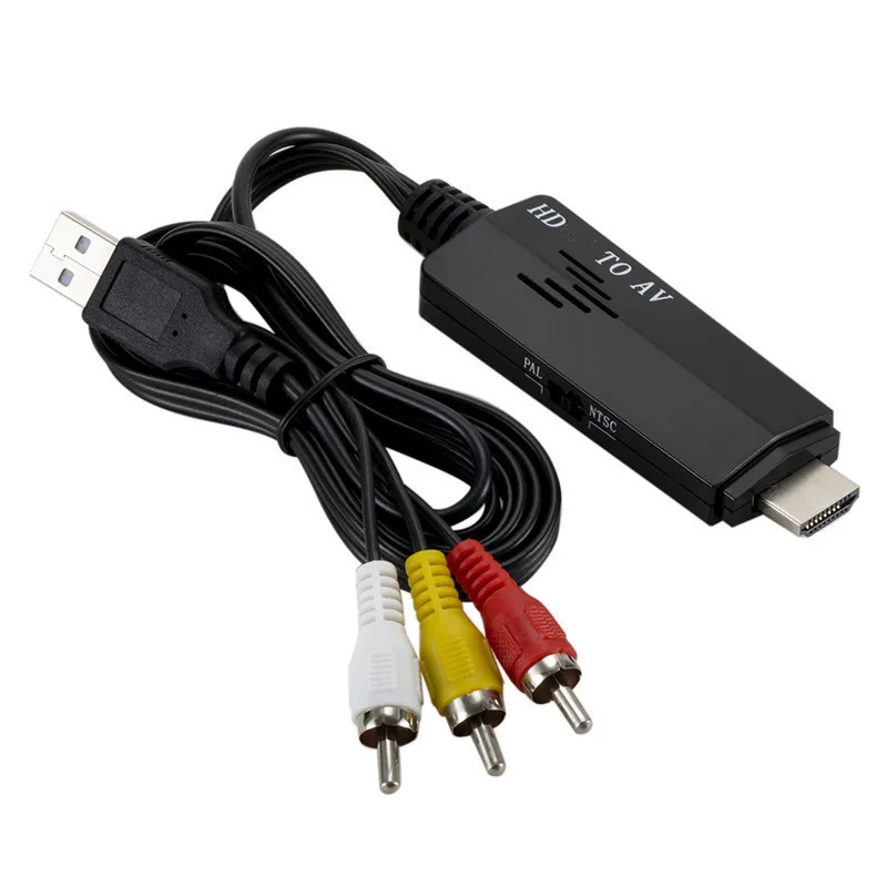 Multifunctional 1080P HDMI-compatible To AV RCA Video Converter Adapter Signal Connector for DVD Cable Box