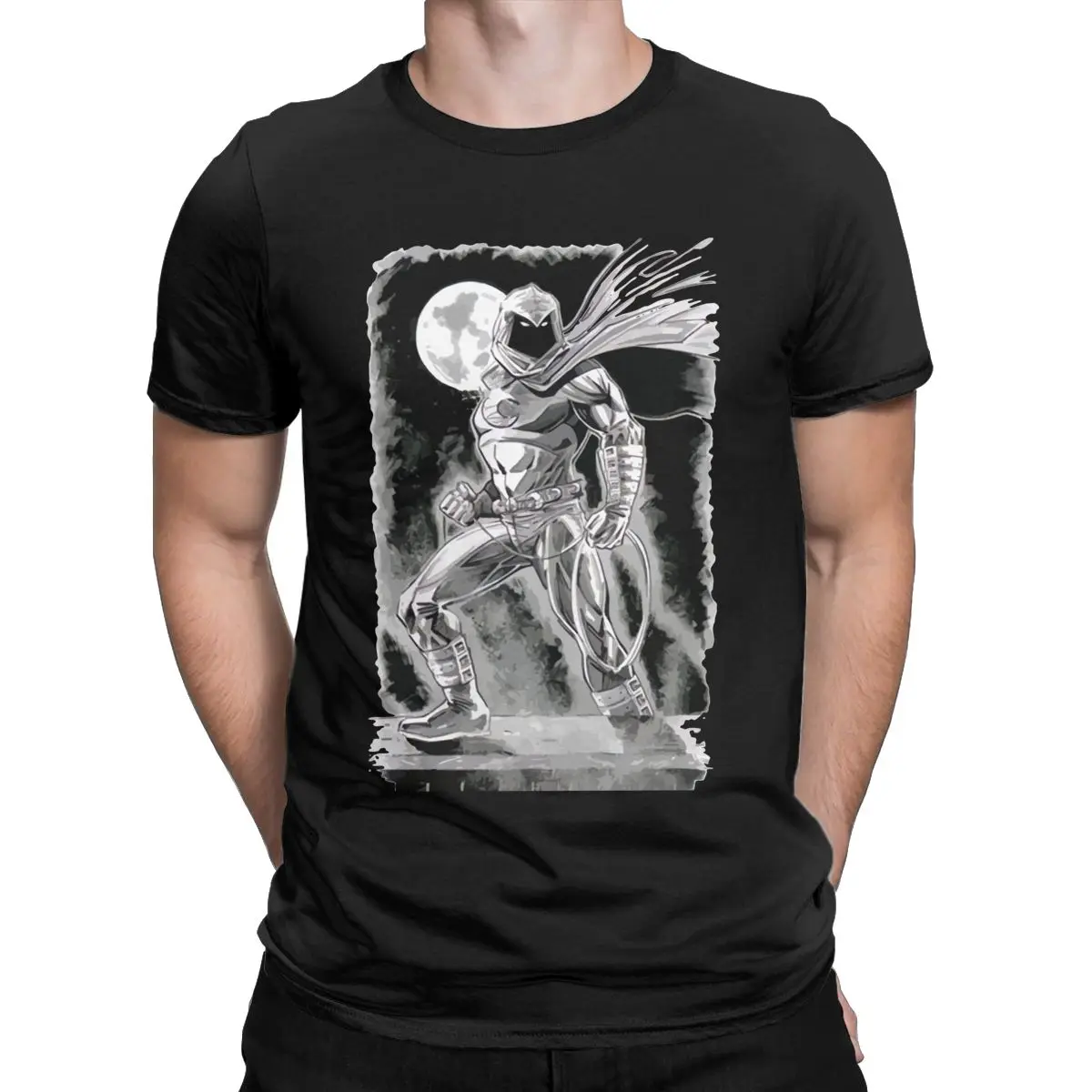 Men's Marc Spector Moon Knight Comic Marvel T Shirt   Cotton Clothing Vintage Short Sleeve Tees Plus Size T-Shirt