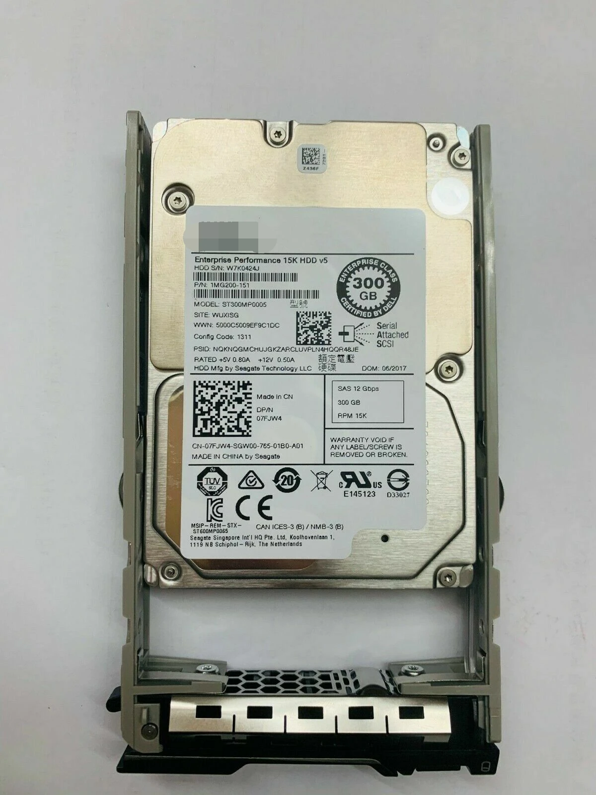 

FOR Dell 7FJW4 ST300MP0005 300GB SAS 2.5'' 15K 12Gbps 128MB Cache Hard Drive W Tray