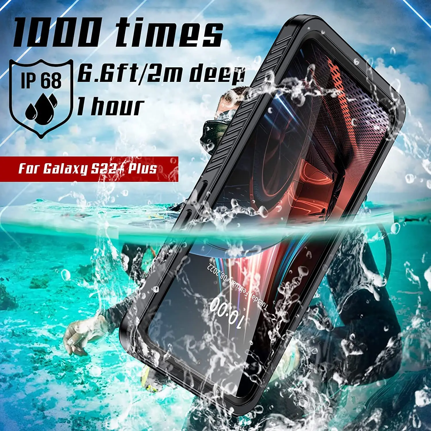 

IP68 Waterproof Case for Samsung Galaxy S22 Ultra Funda Full Sealed Underwater Shockproof Clear Cover for Samsung S22 S23 Plus
