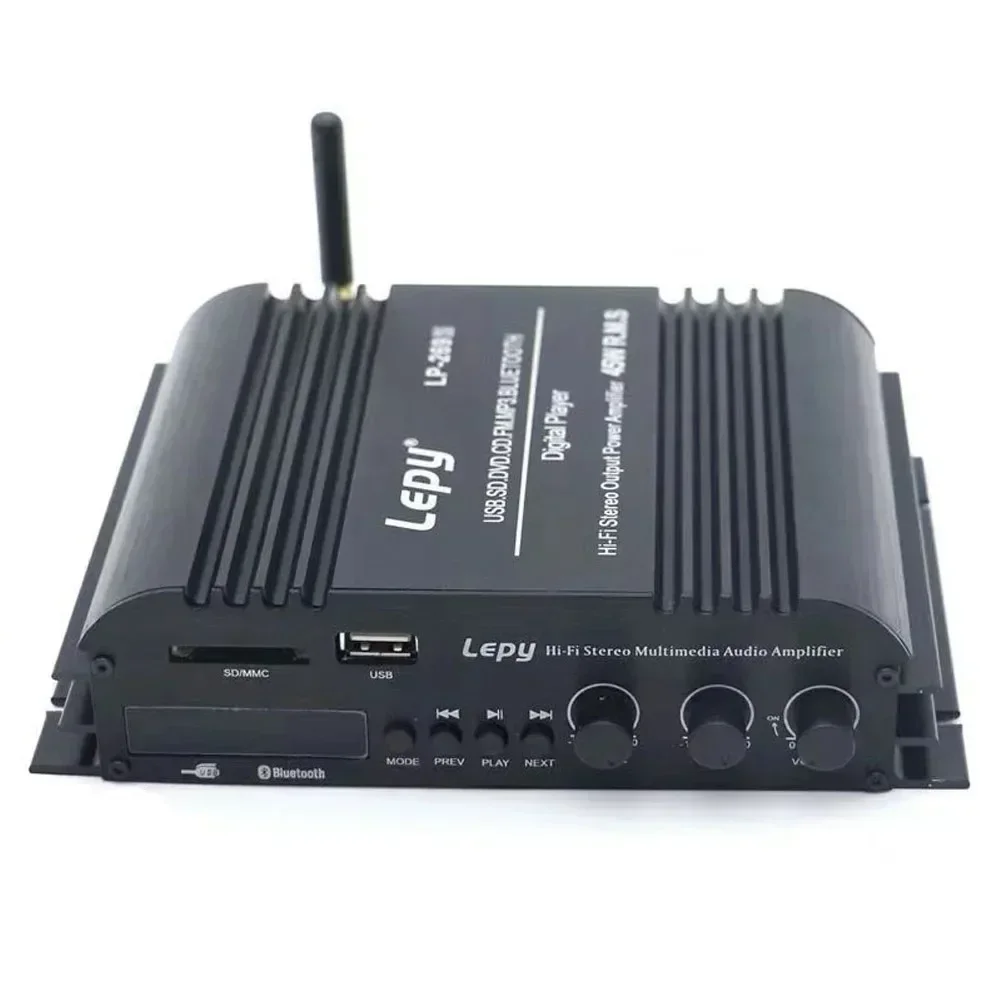 Усилитель звука LEPY LP-269S Bluetooth, 4-канальный Hi-Fi стереоусилитель с USB, SD, DVD, CD, FM, MP3 для автомобиля, дома, компьютера, воспроизведения музыки без потерь (art.: 3920da73ff131) - 3920da73ff131