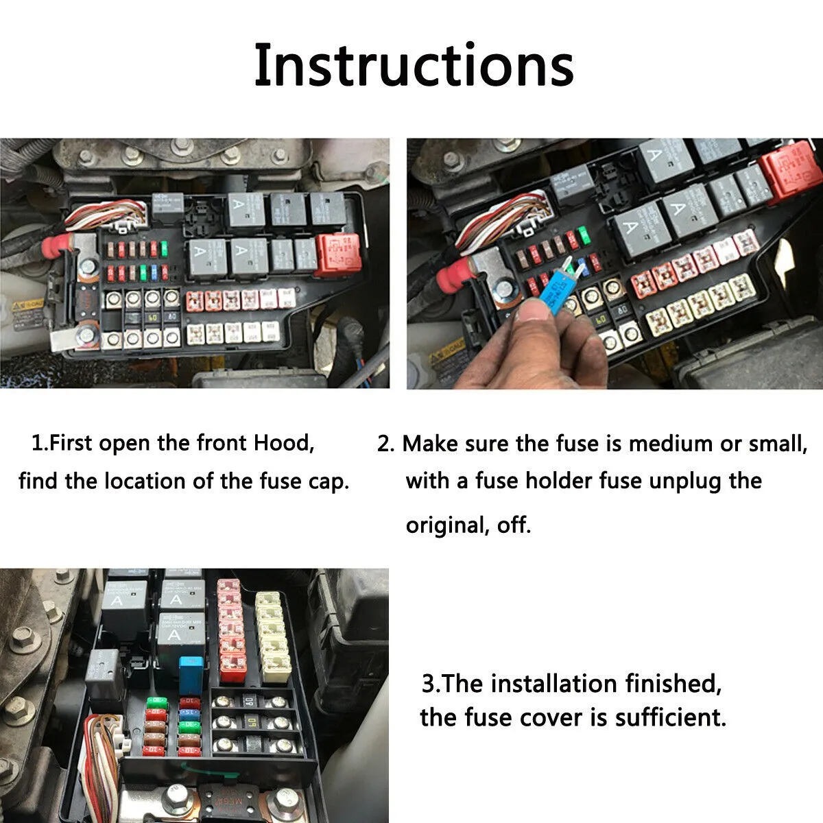 

1PC Circuit Breaker Blade Fuse Suitable For 12V 24V Resettable 5-30A Marine Automatic Reset Up To 28VDC Electrical Equipment