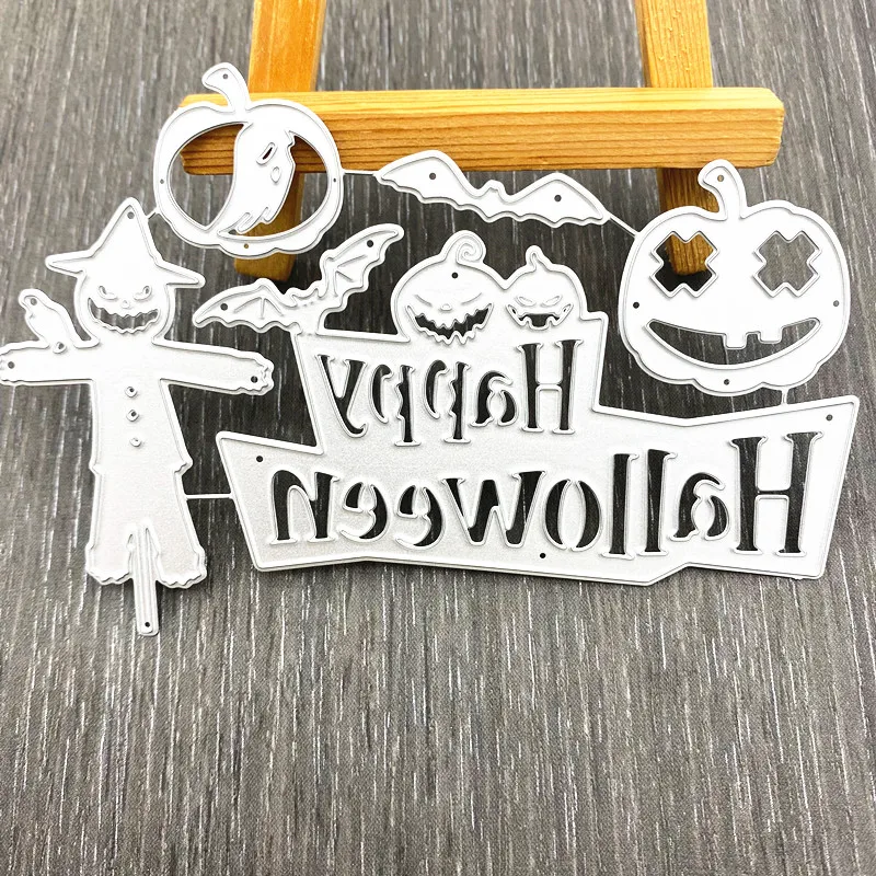 Металлические Вырубные штампы Счастливого Хэллоуина Тыква Монстр страшник