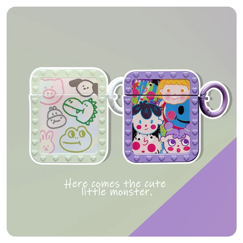 

Чехол с граффити рисунком линии животных AirPods 3, чехол для Apple AirPods 2, чехол для AirPods Pro, аксессуары для наушников IPhone, Чехол Air Pod