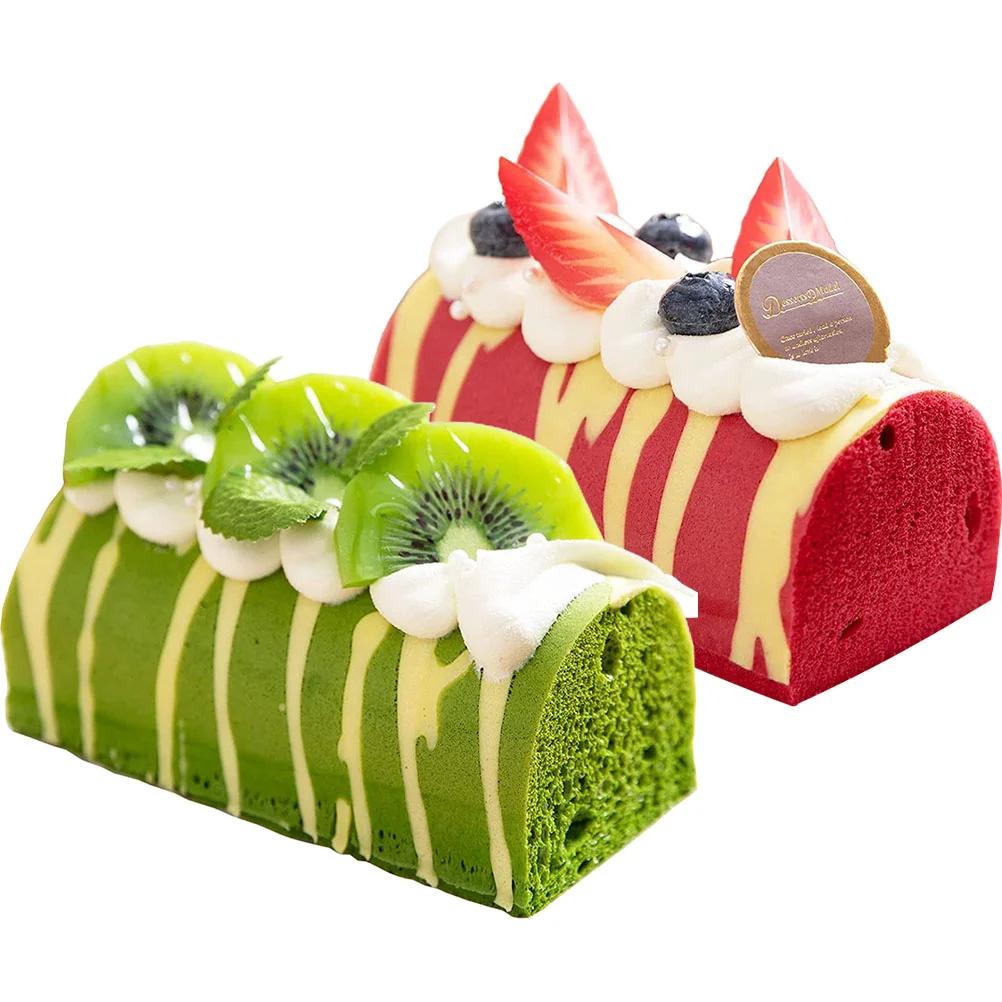 

2pcs Bakery Shop Cake Display Models Party Adornments Photography Props