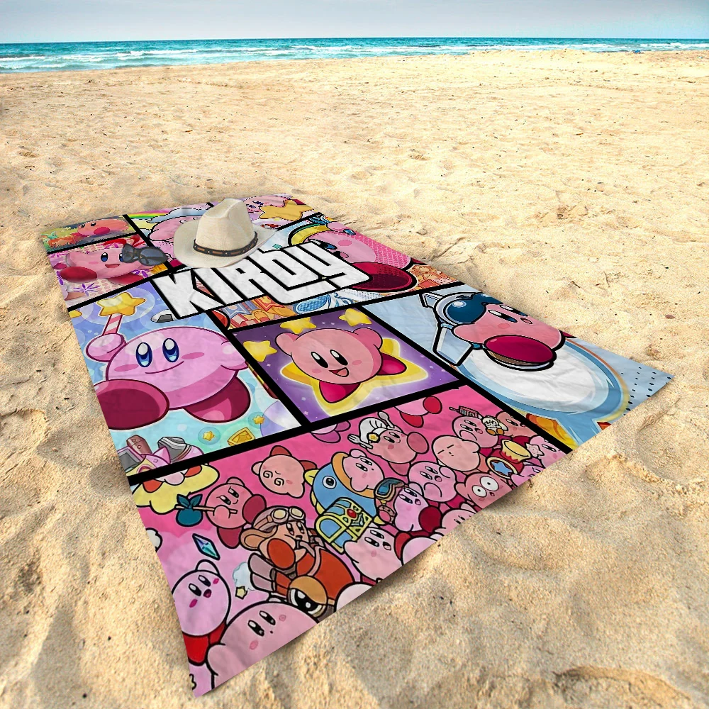 Милые пляжные полотенца из микрофибры с героями мультфильмов K-Kirby
