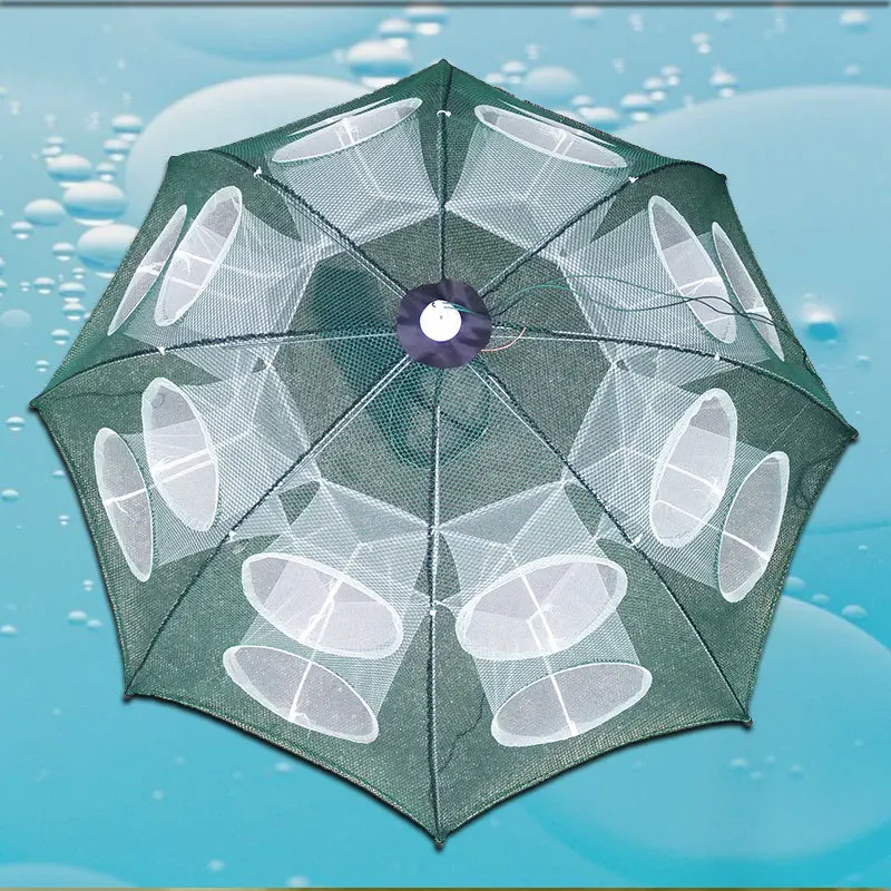 

Strengthened 4-20 Holes Automatic Fishing Net Shrimp Cage Nylon Foldable Crab Fish Trap Cast Net Cast Folding Fishing Network