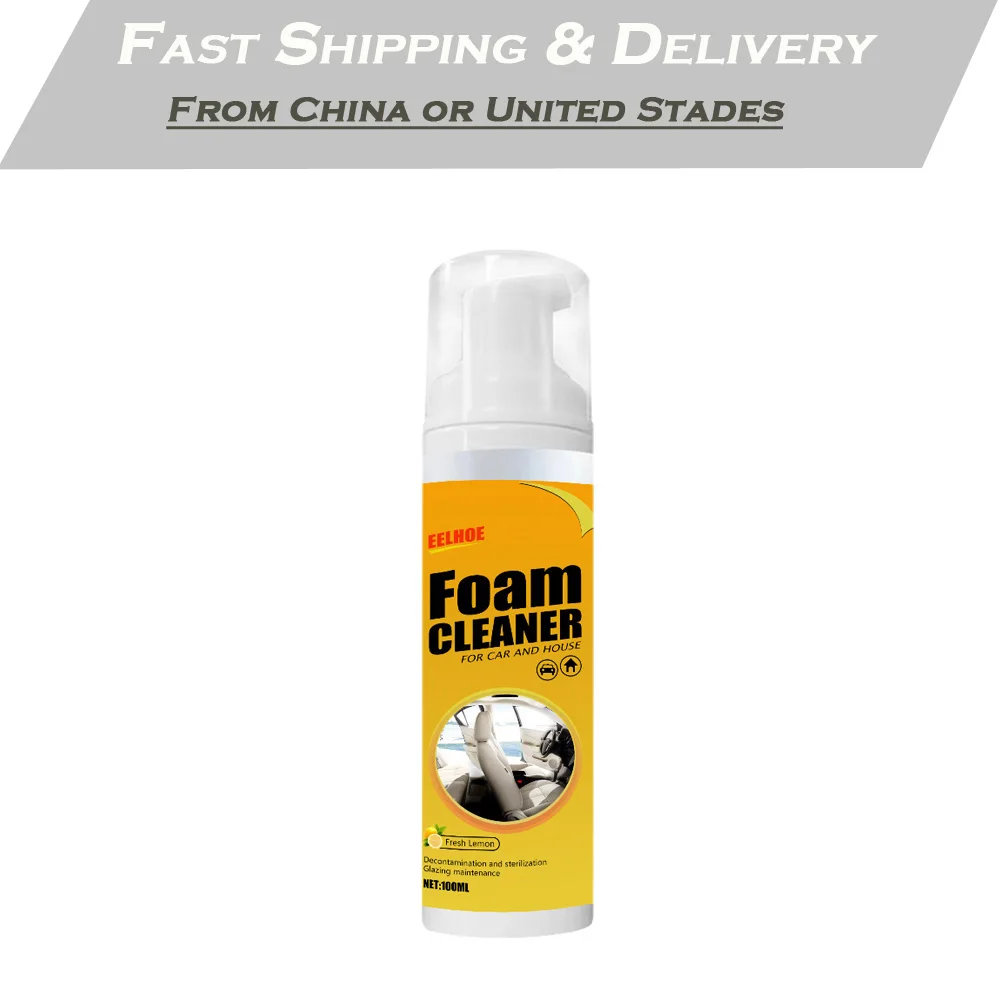 

100ML Multi-Purpose Foam Cleaner Home Cleaning Foam Cleaner Spray Multi-purpose Anti-aging Cleaner Tools For Car Interiors