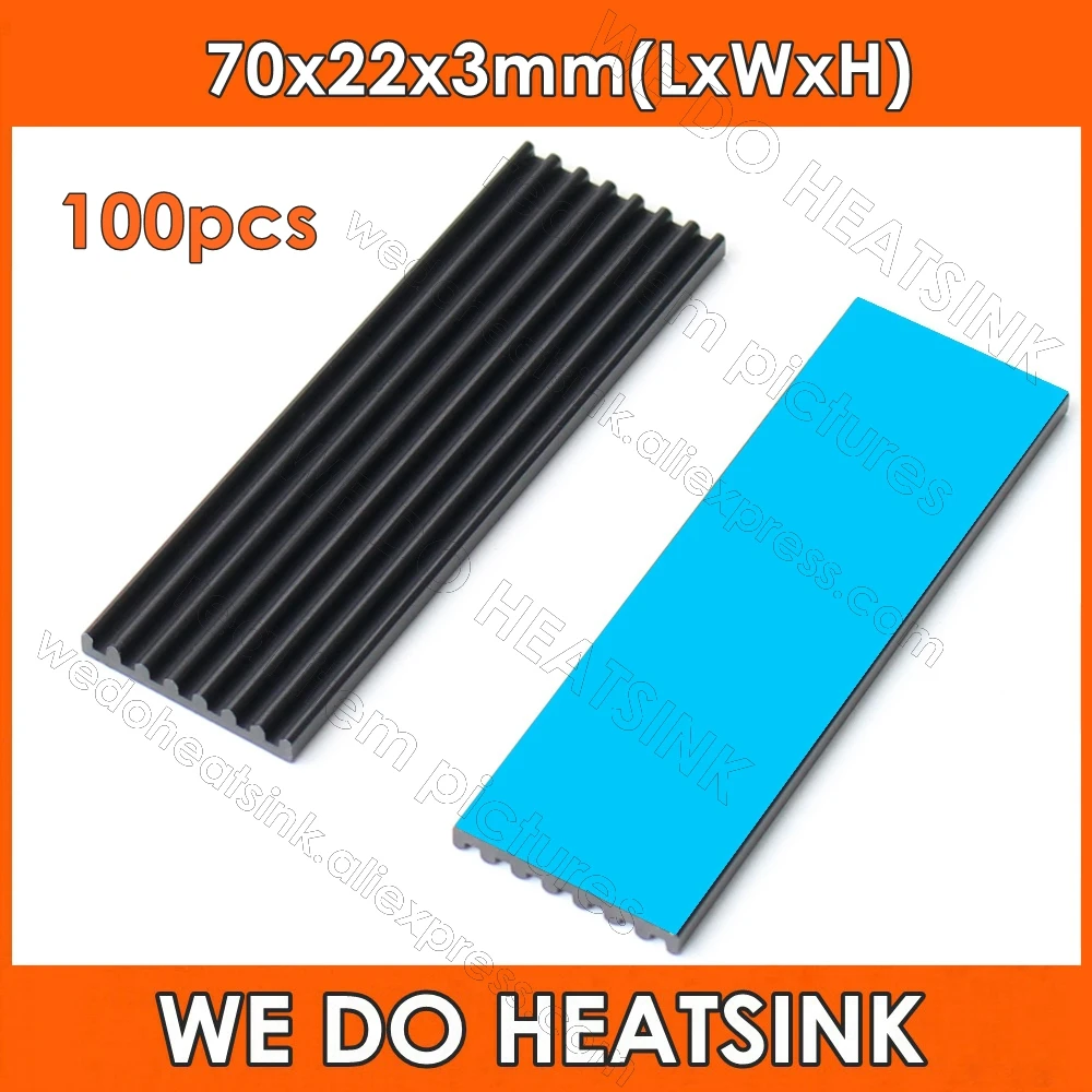 

Радиатор для электронного чипа, 100 шт., 70x22x3 мм