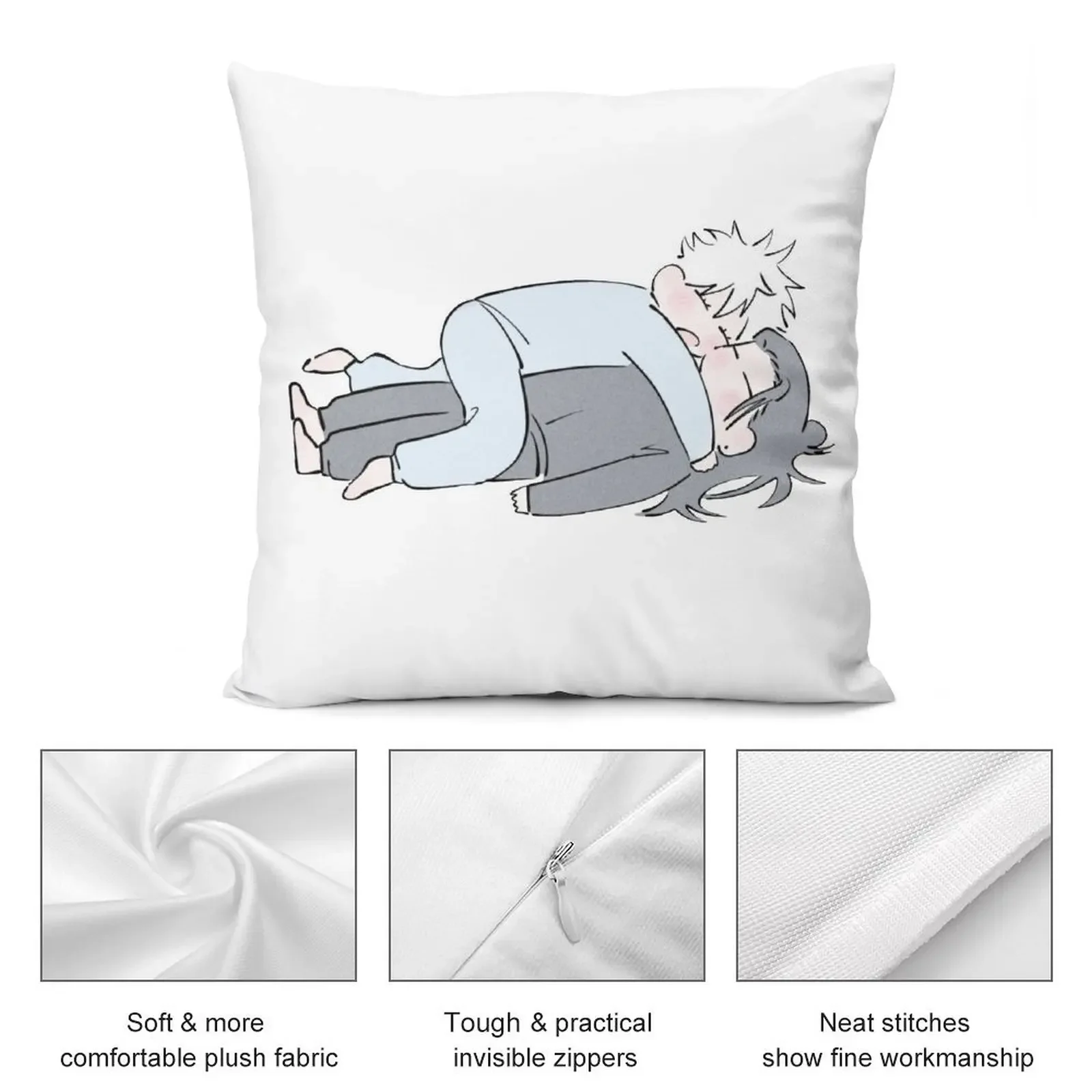 Декоративная подушка Gojo Sleeps on Geto декоративная наволочка рождественские