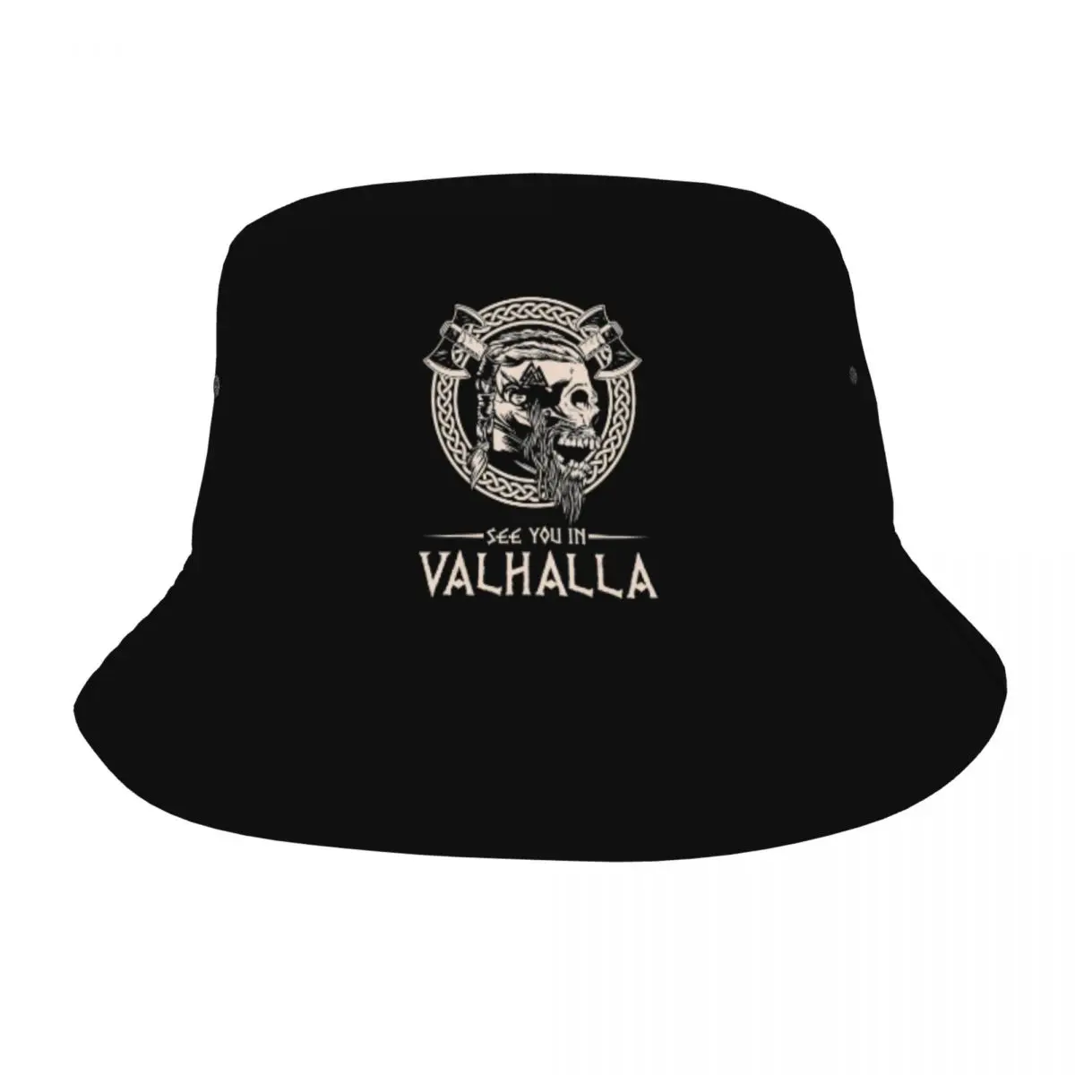 

See You In Valhalla Viking Bucket Hat Beach Hatwear Merch Fishing Hat for Outdoor Sport Teen Bob Packable