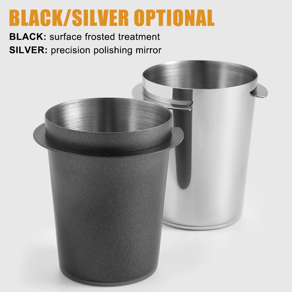 

51mm/58mm Espresso Machine Coffee Measuring Cup Sniffing Cup Wear-resistant Steel Coffee Machine Powder Cup Measuring Cup
