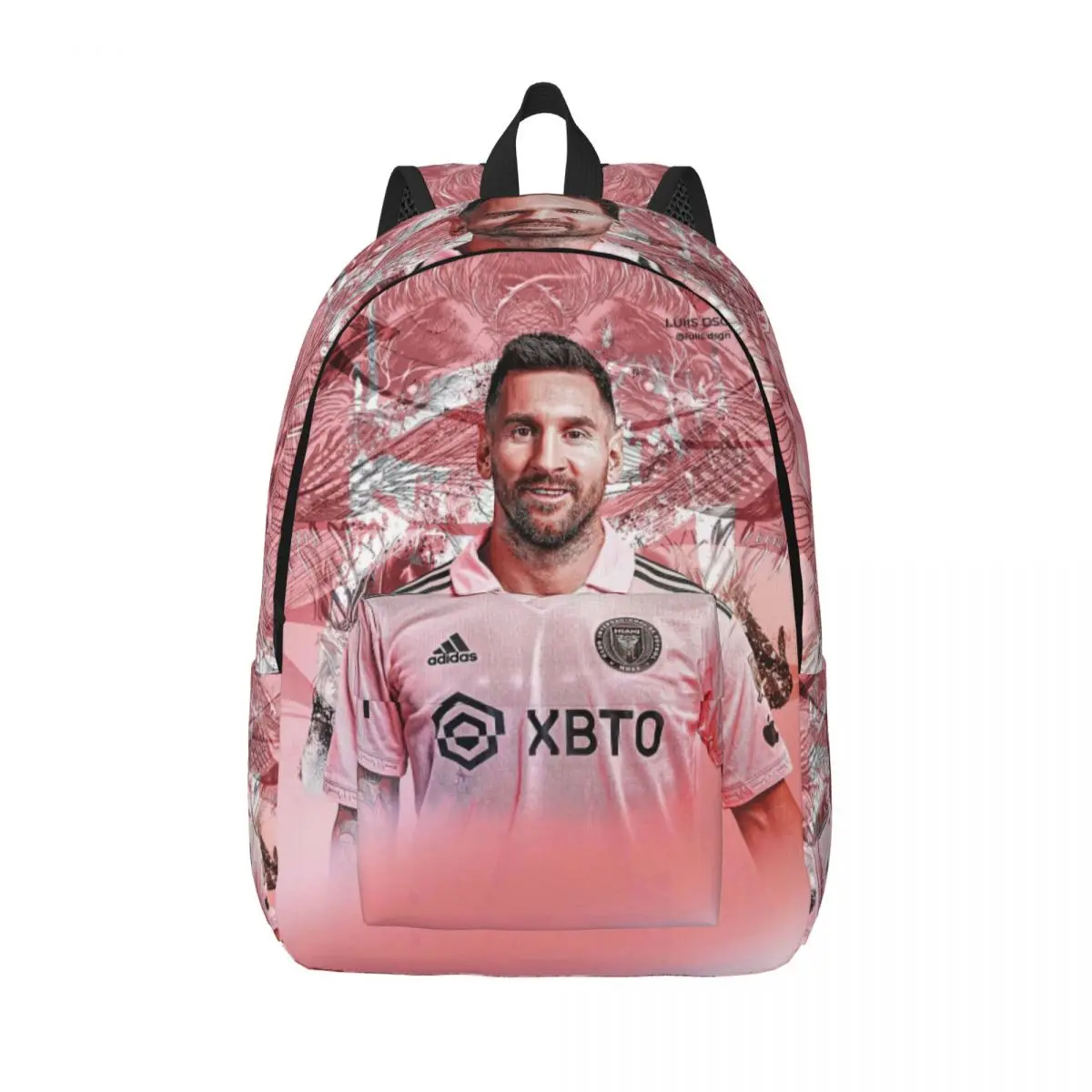 

Soccer Messied Laptop Backpack Women Men Fashion Bookbag for College School Student Football Bags