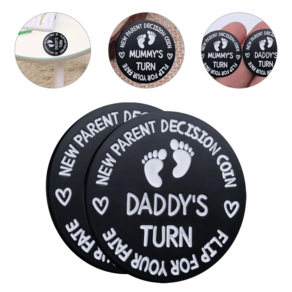 

2pcs Creative Funny Dad Decision Gender Reveal Gifts Decision Gift Newborn Decision Double Side Decision