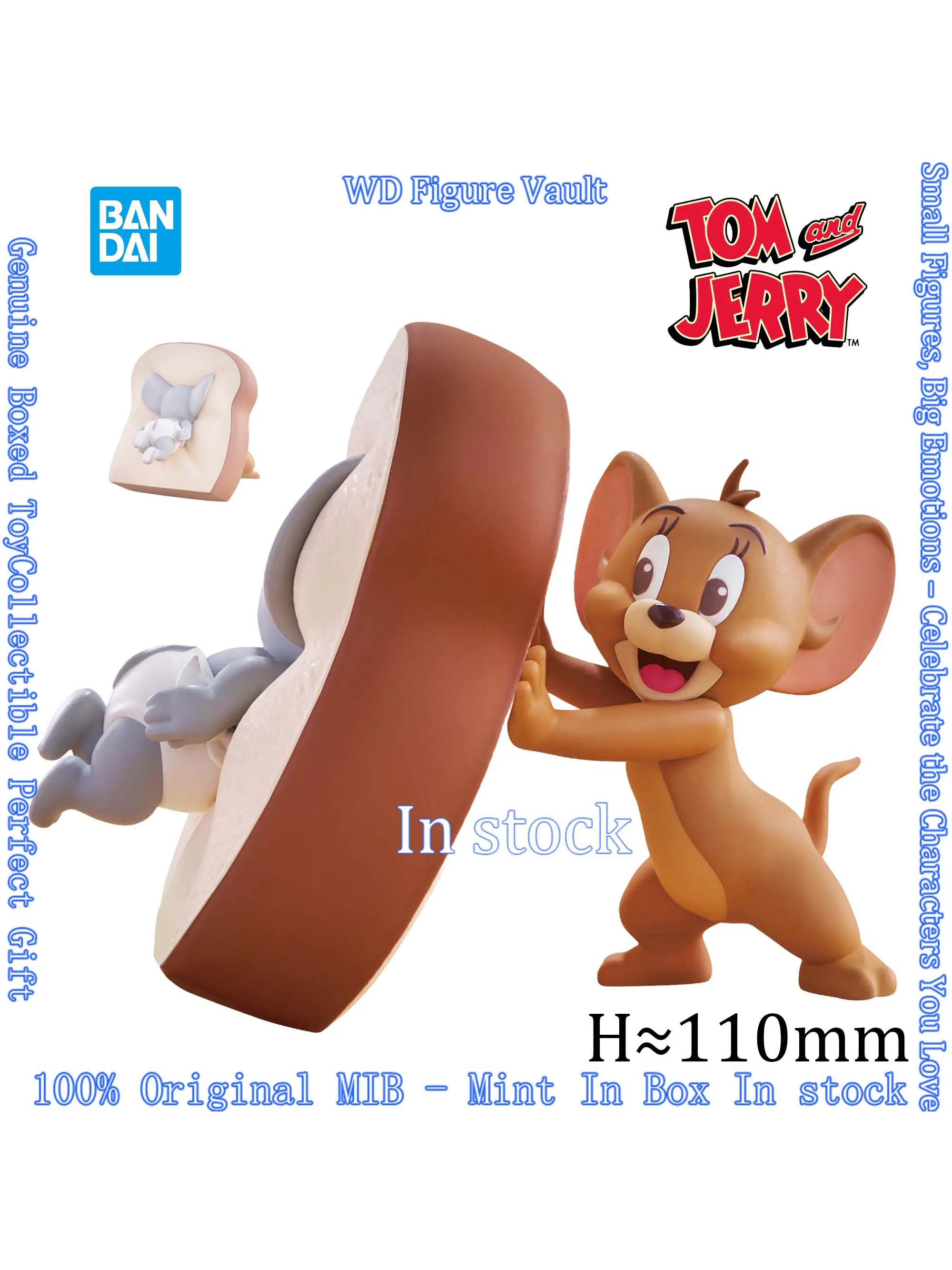 В наличии: Большая мягкая виниловая фигурка Bandai Том и Джерри - Yummy Bread - Tuffy, мягкие резиновые фигурки из ПВХ, аниме-модель, оригинальная игрушка в коробке, подарок (art.: 3920dad280e7d) - 3920dad280e7d
