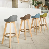 solid wood bar chair bar chair retro american bar chair modern simple high stool front desk rotating creative bar stool