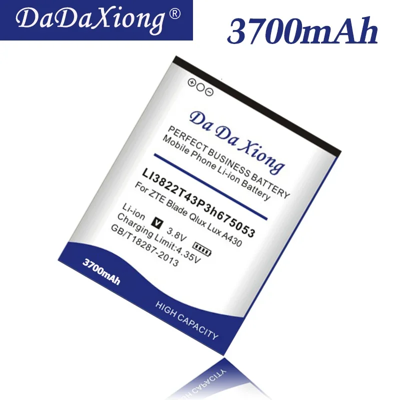 DaDaXiong 3700 мАч LI3822T43P3h 675053 Для ZTE Blade QLux Q Lux A430 аккумулятор сотового телефона