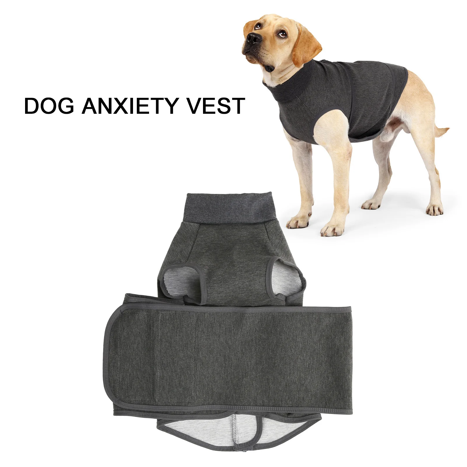 

Pet Anti Anxiety Dog Puppy Vest Jacket Shirt Stress Relief Calming Wrap Soft Comfortable Clothes Clothing Soothing