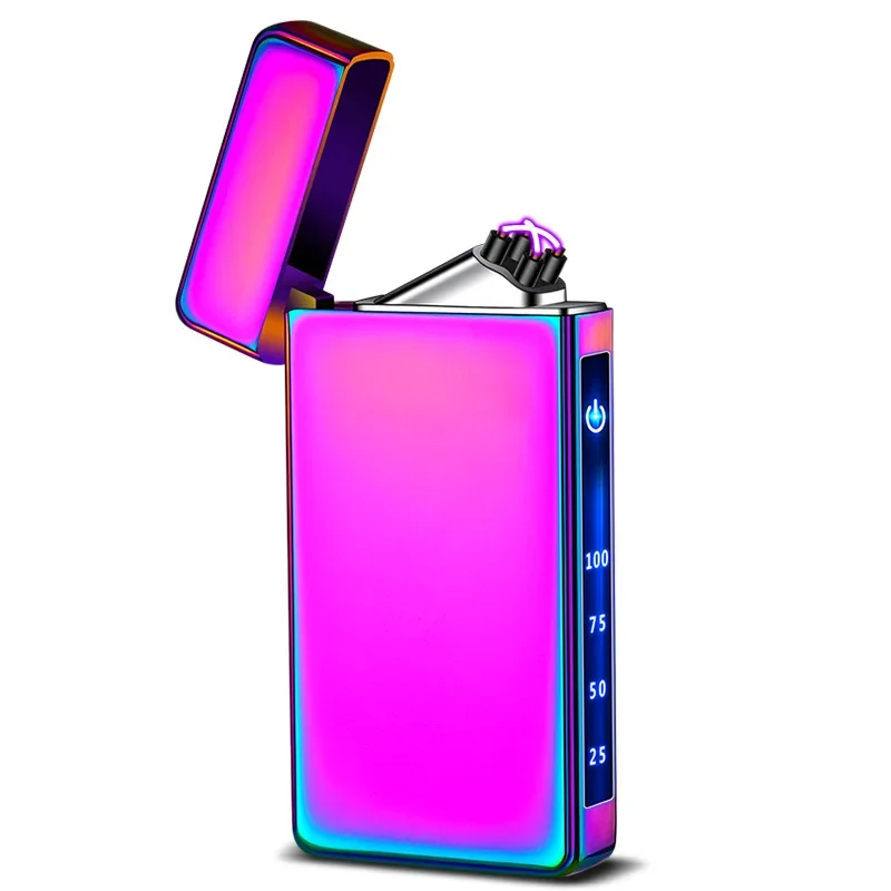 

New USB Lighter Type-C Usb Rechargeable Electric Lighter Digital Display Pulse of Touch Screen Battery Level Plasma Lighter