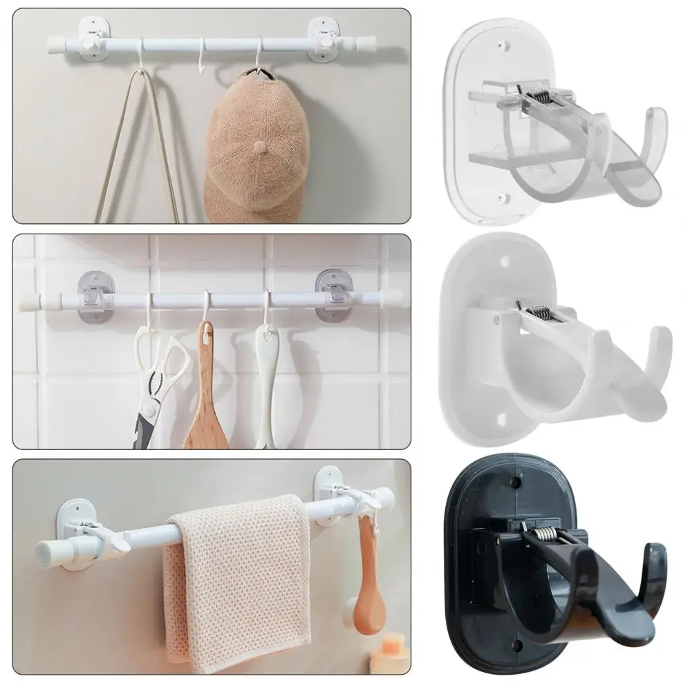 

Heavy-duty Curtain Rod Brackets Sturdy Waterproof Shower Curtain Rod Brackets Easy Install No Drilling for Strong for Curtains