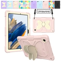 kids tablet case for samsung galaxy tab a8 10 5 inch 2021 x200 x205 sm x200 sm x205 cartoon butterfly shockproof stand cover