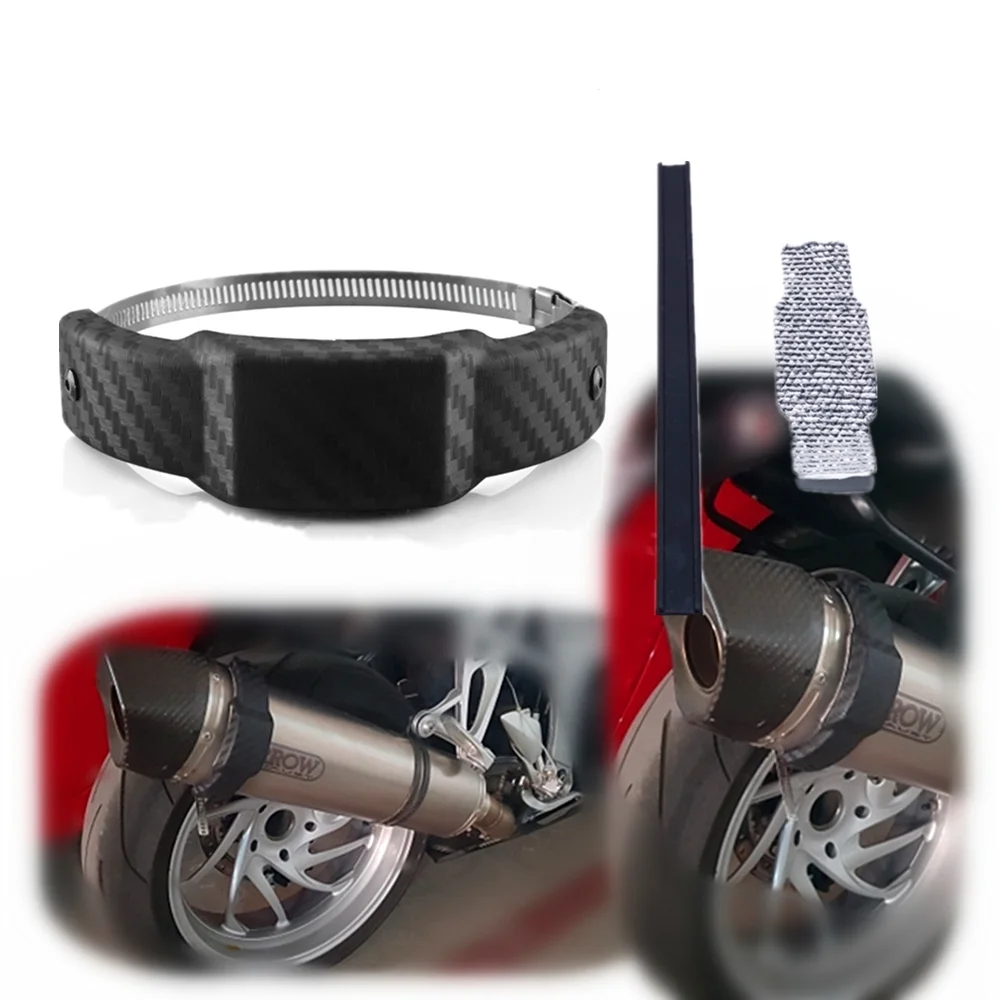 

Universal Round Exhaust Protector Slider Silencer Cover Supermoto Exhaust Slider Motorcycle exhaust protector Fixing Rings