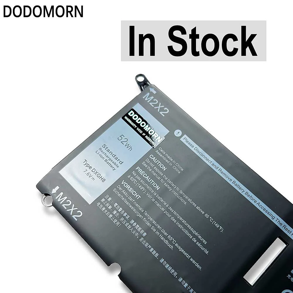 Новый аккумулятор DODOMORN DXGH8 для Dell XPS 13 9380 9370 7390 Inspiron 2-в-1 7490 G8VCF H754V 0H754V P82G 52WH