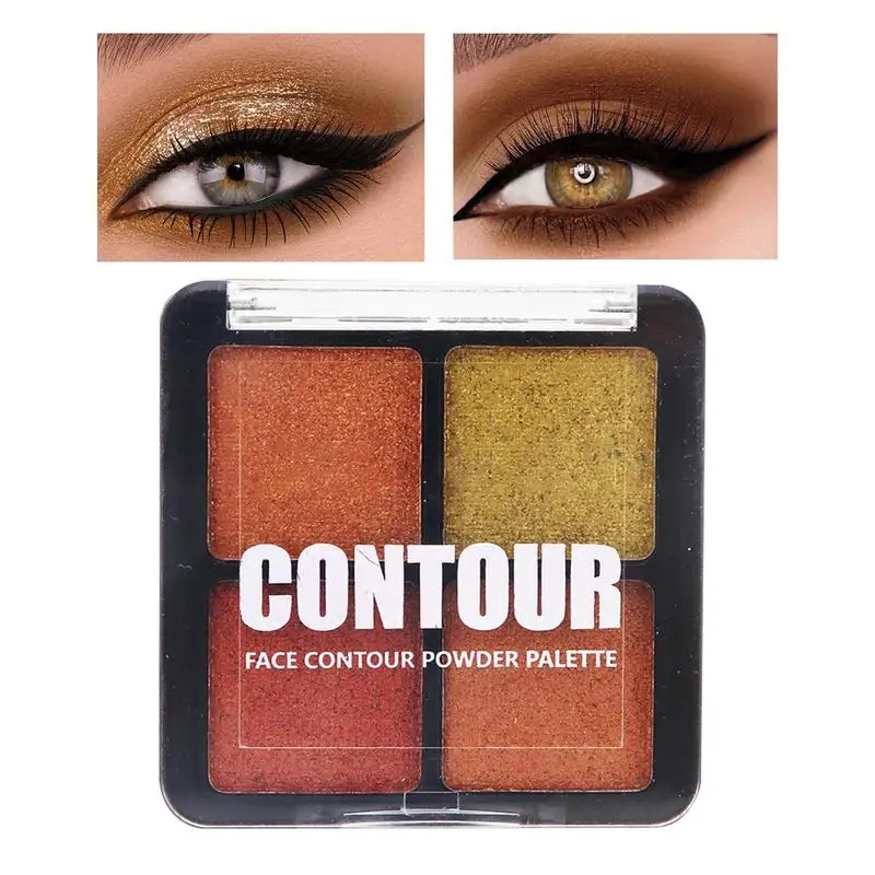 

Палитра теней для век для женщин, 4 цвета, яркая палитра для макияжа, Профессиональные Тени для век, высокопигментированные тени для век, палитра