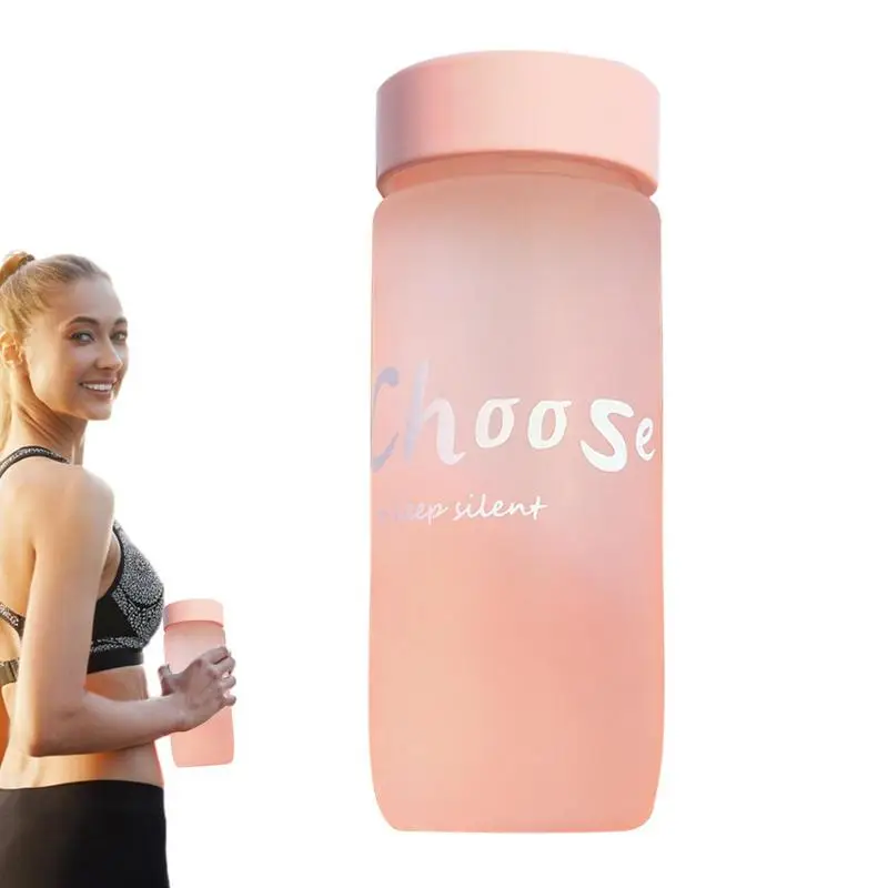 

Мотивационная чашка для воды 600 мл, Мотивационная Спортивная бутылка для воды для фитнеса, прочная матовая бутылка без бисфенола А с веревко...