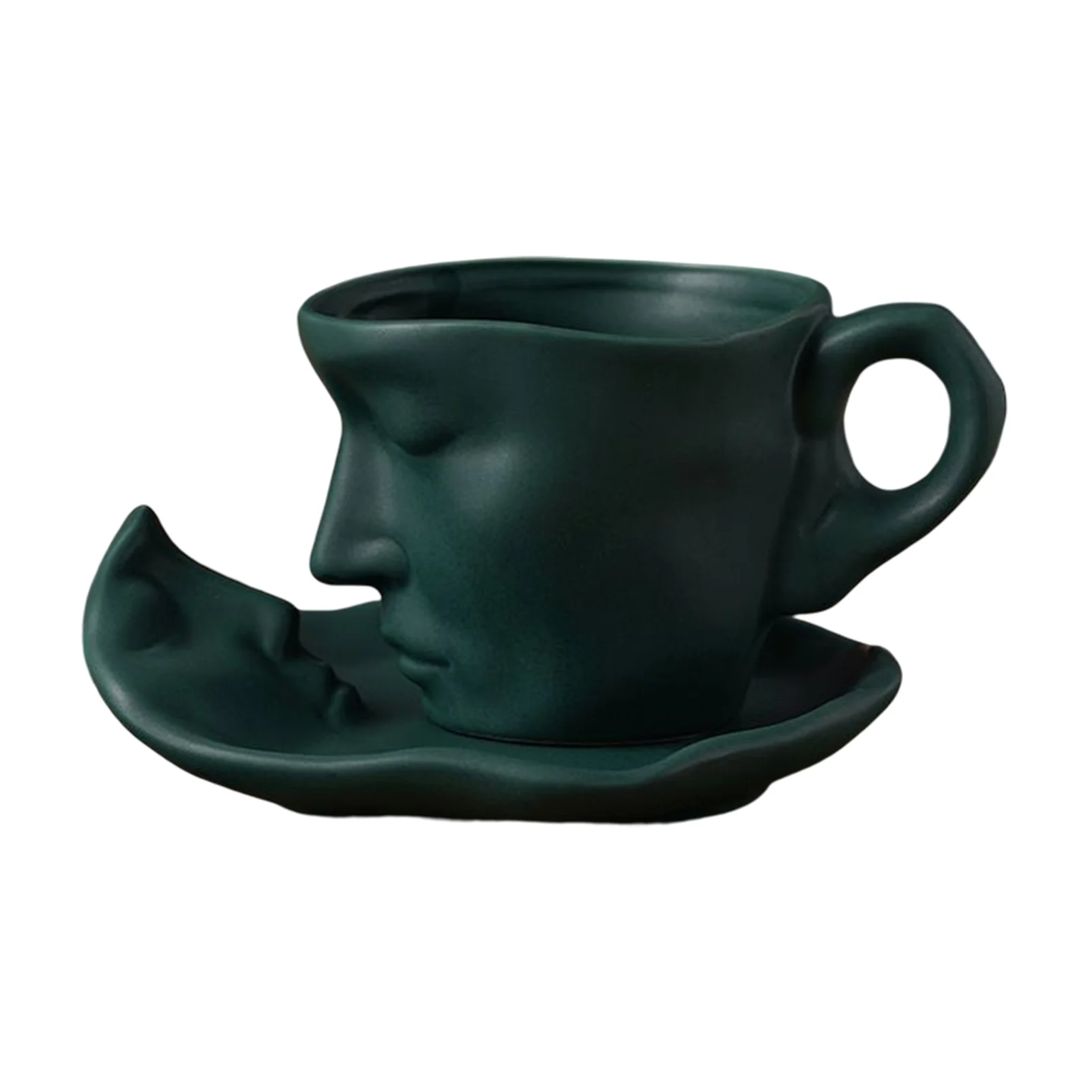 

Набор абстрактных керамических чашек с закругленными краями, легкая в чистке кофейная чашка для офисной посуды, украшения gass