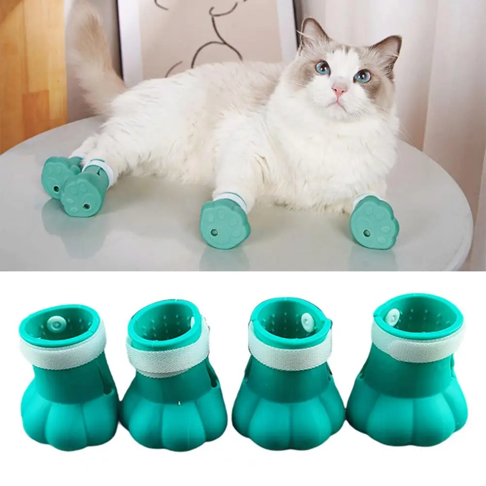 

Чехлы для домашних животных котят не выпадающие ногти открытые кошачьи ботинки для лап дышащие полезные домашние кошачьи Чехлы обувь для кошек