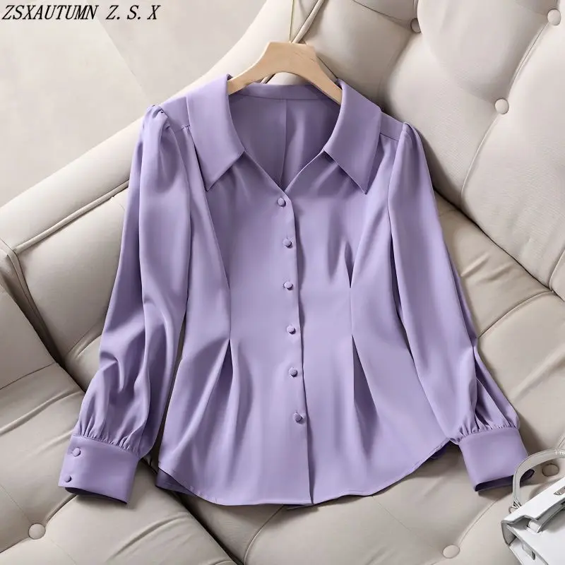 

Fine Elegant Blouses for Women Spring Summer New French Temperament Shirt Chiffon Top High Quality Vintage Shirt French Clothes