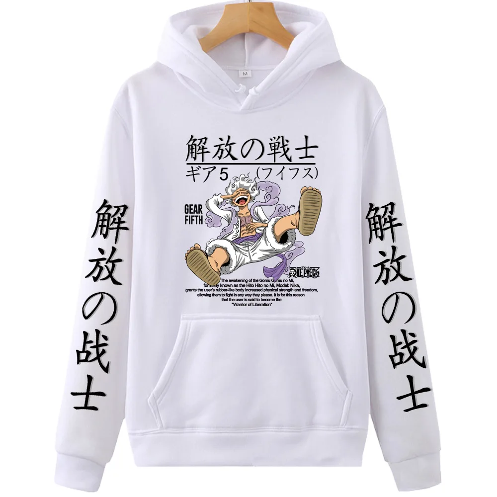 

2023 Anime One Piece Hoodie Luffy Sun God Hoodie 2023 Manga Style Print Tops Fall Harajuku Style Hoodie