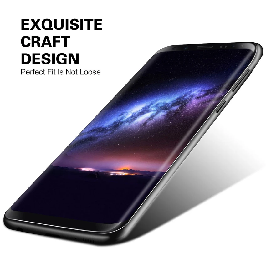 Прозрачное закаленное стекло для защиты экрана Samsung Galaxy Note 8 S7/S8 Edge с защитой от