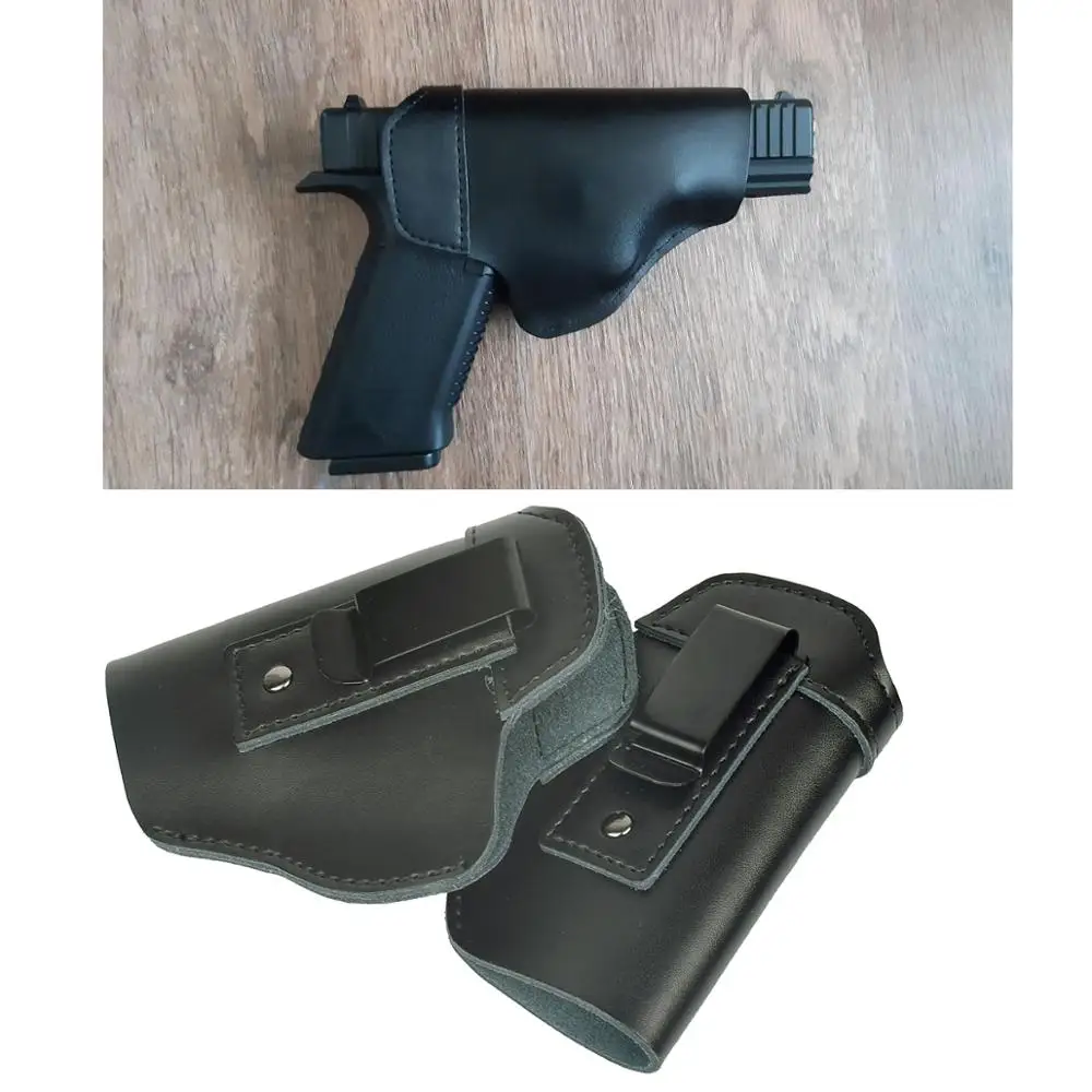 

Left Hand Draw Leather IWB Concealed Carry Gun Holster for Glock 17 19 22 23 43 Sig Sauer P226 Ruger Beretta 92 M92 Pistols