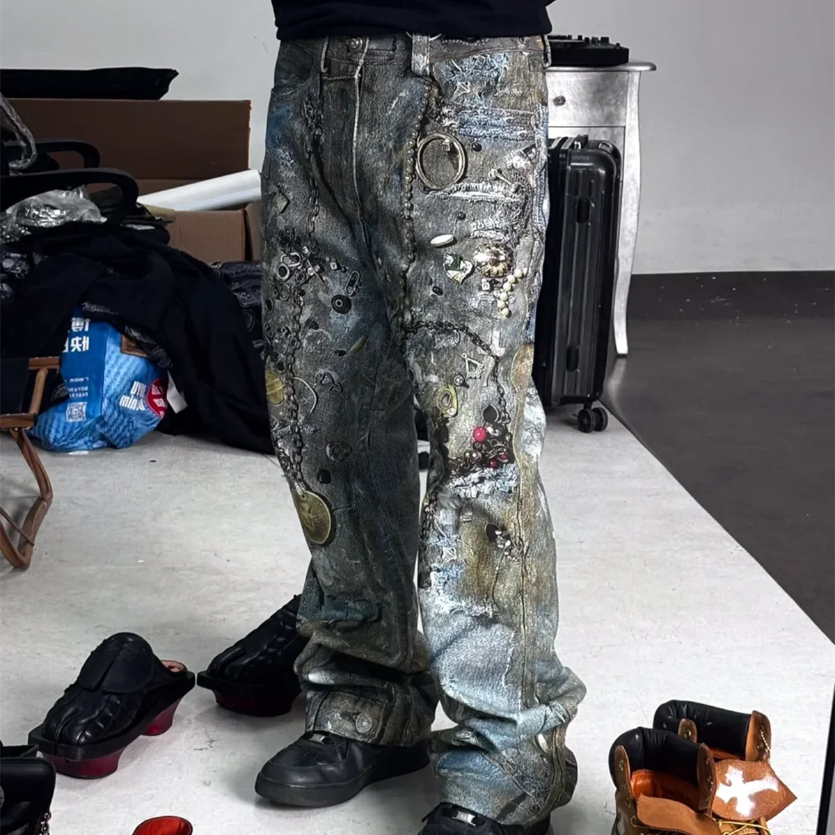 Yao888 модные повседневные графические принты High Street Y2k уличная одежда роскошные