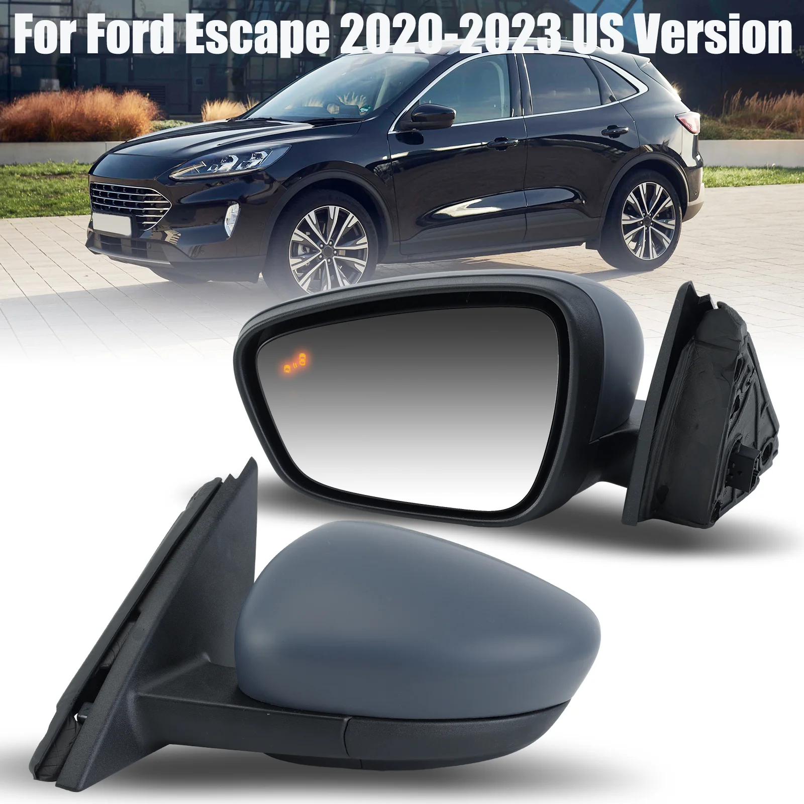 

Зеркало заднего вида в сборе с 7 контактами для Ford Escape 2020-2023, версия для США, с ручным складыванием, автомобильные аксессуары