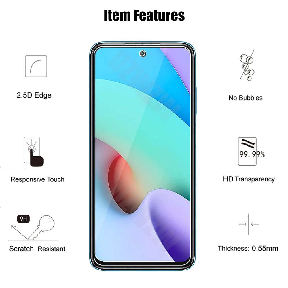 4 in 1 For Xiaomi Redmi 10 9T 9C 9A 9 8 8A Tempered Glass Screen Protectors & Camera Lens Protective Film