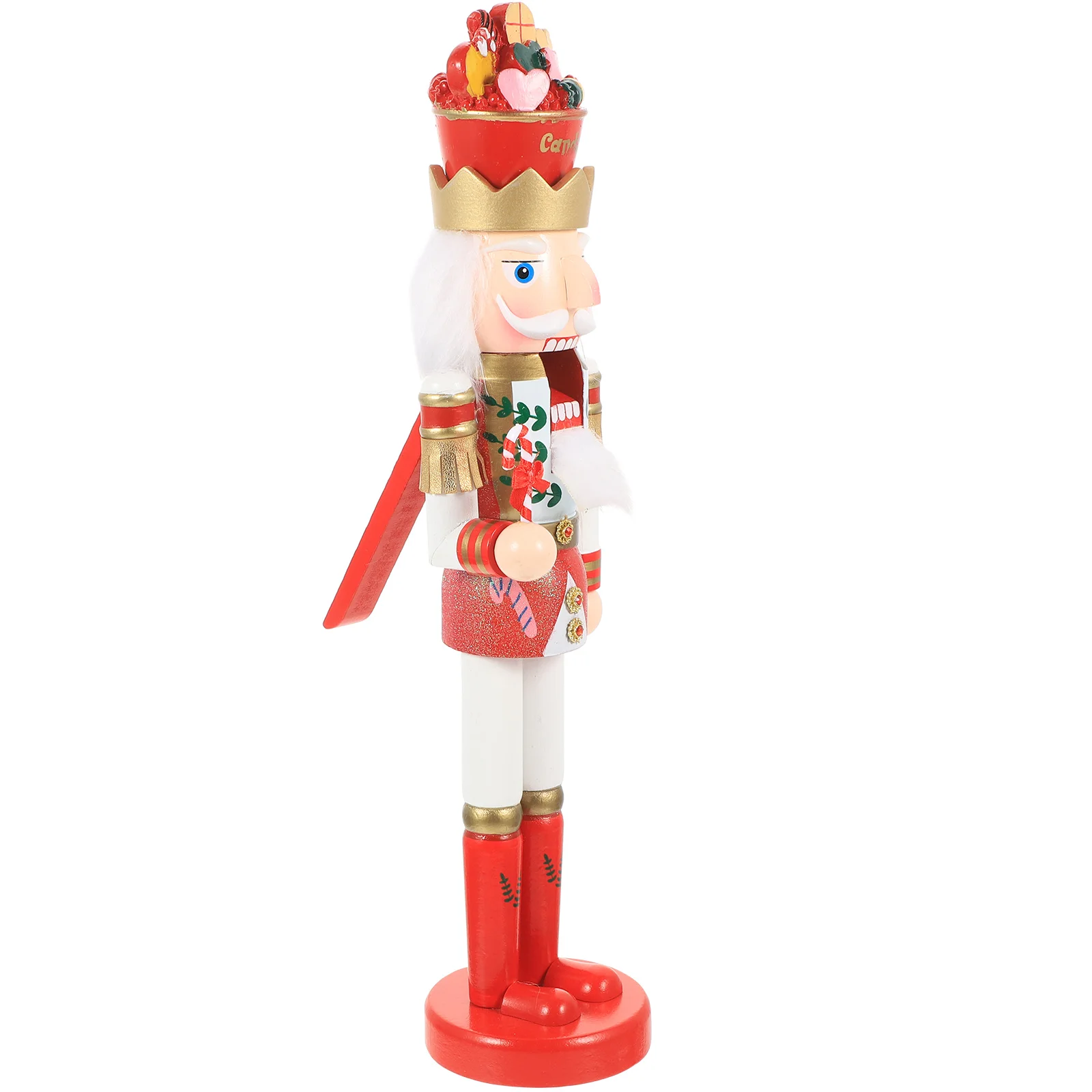 

Ornaments Nutcracker Soldier Women Dining Table Decor Puppet Toy 38cm Wood Wooden Christmas Pajamas